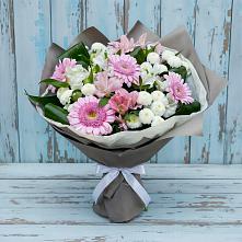 Букет цветов из:  Герберы, Альстромерии и Хризантемы в Купино