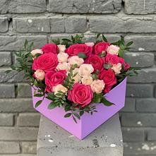 Цветочная композиция из Розы в коробке в Купино