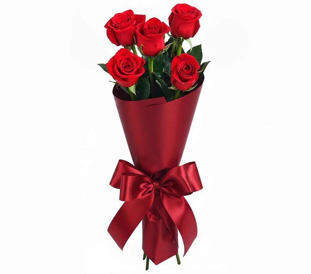 Букет 5 Красных роз Эдлесс Лав в Купино