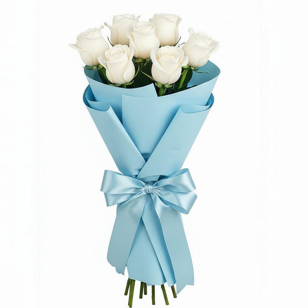 Букет 7 белых роз Проуд в Купино