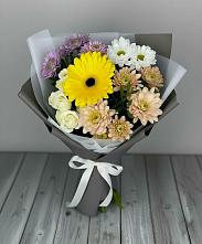 Букет цветов из:  Розы, Герберы и Хризантемы #REPLACE_PRED# Купино
