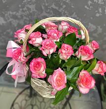 Цветочная композиция из Розы в корзине #REPLACE_PRED# Купино