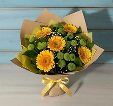 Букет цветов из:  Герберы и Хризантемы в Купино