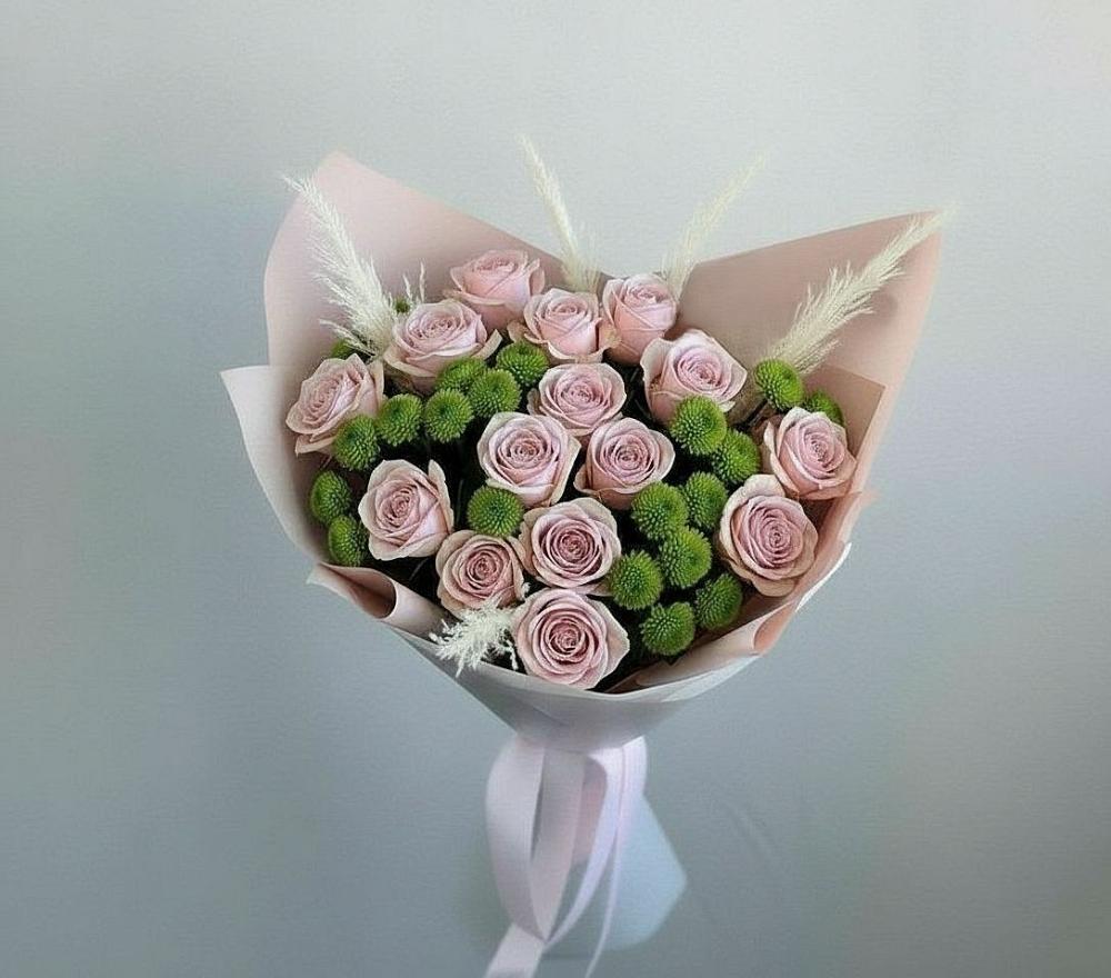 Букет цветов из: Розы и Хризантемы в Купино