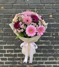 Букет цветов из:  Герберы и Хризантемы #REPLACE_PRED# Купино