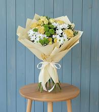 Букет цветов из:  Хризантемы и Розы в Купино