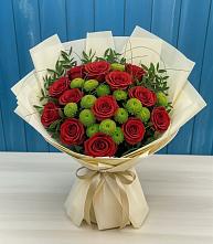 Букет цветов из:  Розы и Хризантемы #REPLACE_PRED# Купино