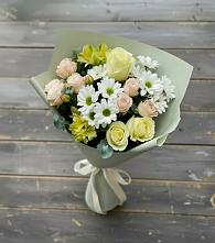 Букет цветов из:  Альстромерии, Розы и Хризантемы #REPLACE_PRED# Купино