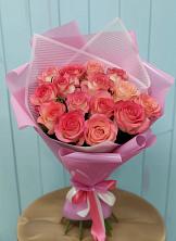 Букет 15 Розовых роз Равель в Купино