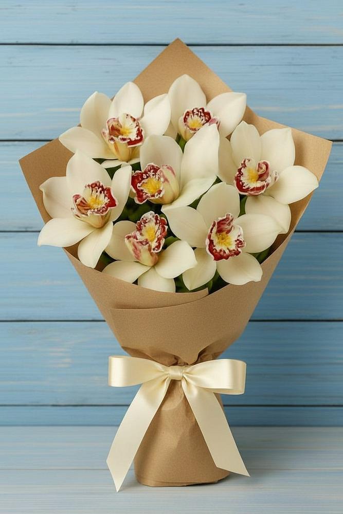 Букет цветов из: Орхидеи и Розы в Купино