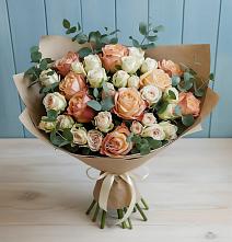 Букет цветов из:  Альстромерии и Розы в Купино